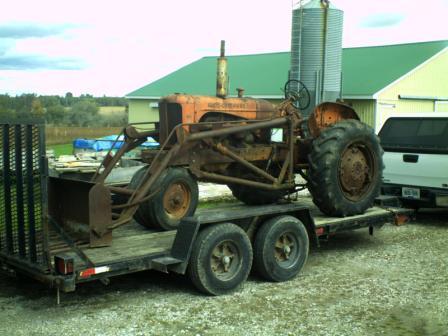 On the trailer at the shop