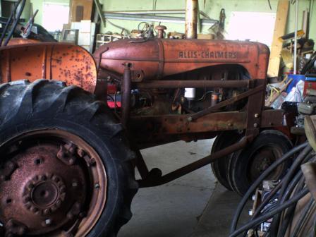 In the shop after removing loader